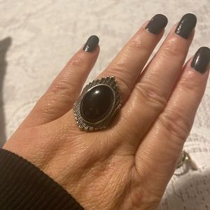 Beautiful sterling silver and Onyx rings